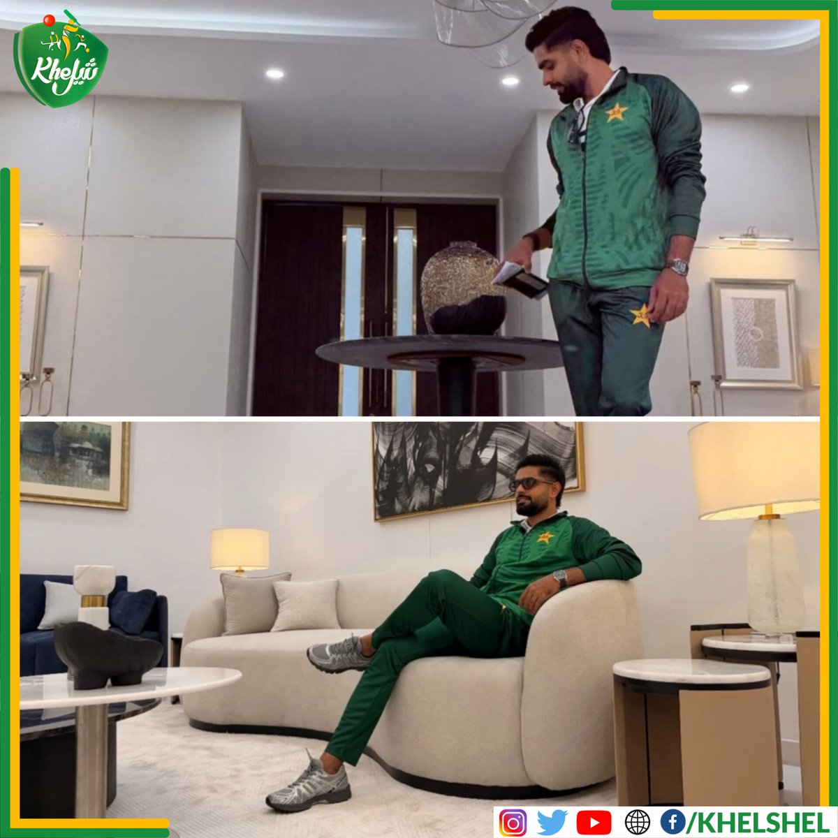 khelshel's tweet photo. KING BABAR AZAM IS READY FOR THE BIG CHALLENGE #T20WorldCup 2026.

#Cricket | #Pakistan | #BabarAzam | #Lahore https://t.co/lC6zVAMuv5