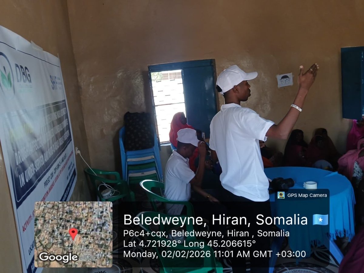 DBGGSomalia's tweet photo. Today’s hygiene awareness session focused on protecting both mother and baby. We taught expectant mothers how good hygiene reduces the risk of UTIs and skin infections, which are major causes of low birth weight and premature labor. Thank you for supporting this vital health edu https://t.co/f04V3mGyzi