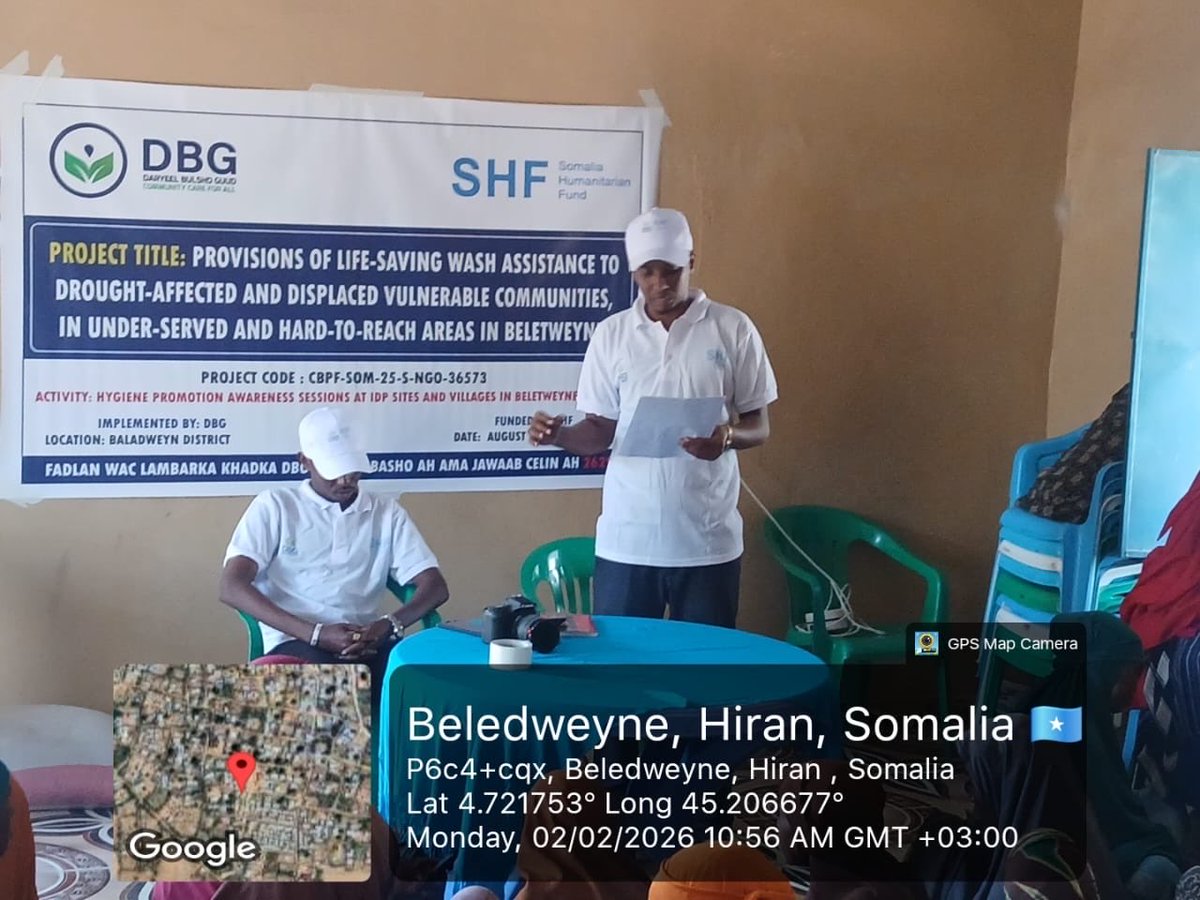 DBGGSomalia's tweet photo. Today’s hygiene awareness session focused on protecting both mother and baby. We taught expectant mothers how good hygiene reduces the risk of UTIs and skin infections, which are major causes of low birth weight and premature labor. Thank you for supporting this vital health edu https://t.co/f04V3mGyzi