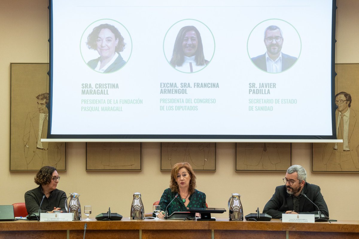 fpmaragall's tweet photo. @Congreso_Es @ANavarroFPM 🤝 Iniciamos la jornada con la bienvenida de @crismaragall, presidenta de la Fundación Pasqual Maragall, @F_Armengol, presidenta del @congreso_es, y @javierpadillab, secretario de estado de Sanidad. https://t.co/HF6yDYmy9U