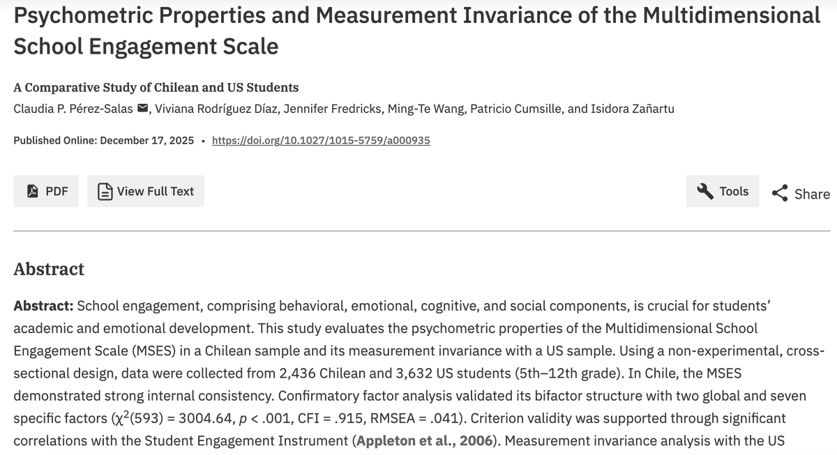 European Journal of Psychological Assessment tweet media