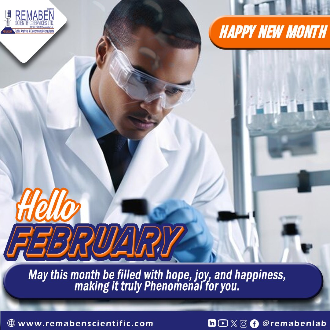 remabenlab's tweet photo. May this new month bring #Innovation, #Accuracy, and #ScientificExcellence in every analysis we deliver. At @remabenlab, we remain committed to reliable #LaboratoryTesting, precise #QualityControl, and trusted #ScientificSolutions that support safety, compliance, and growth. https://t.co/JU4iCYO8Fw