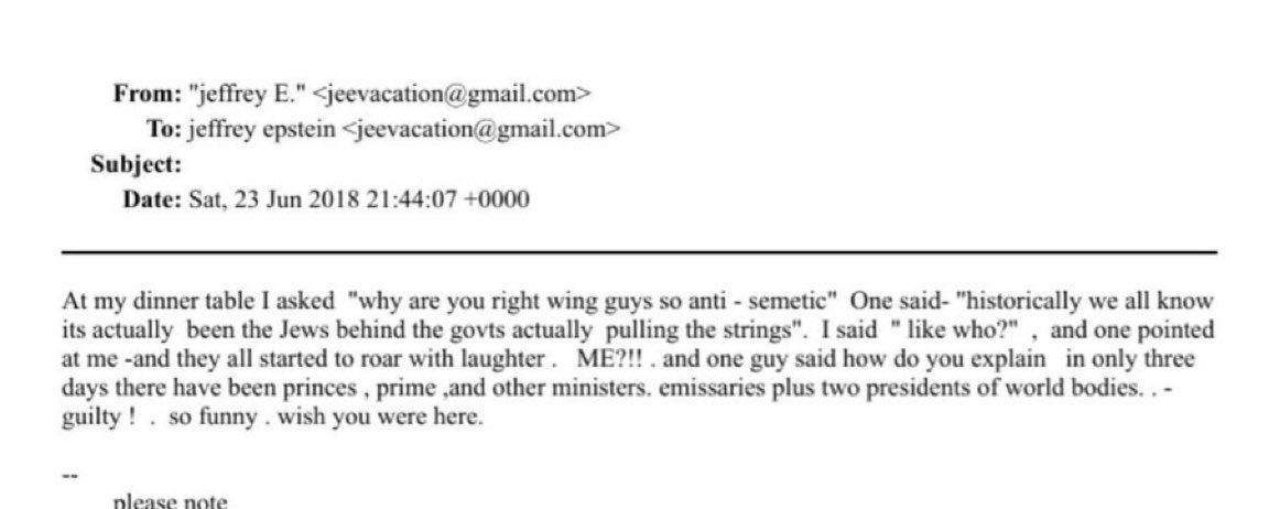 Epstein had a strange habit of sending letters to himself.