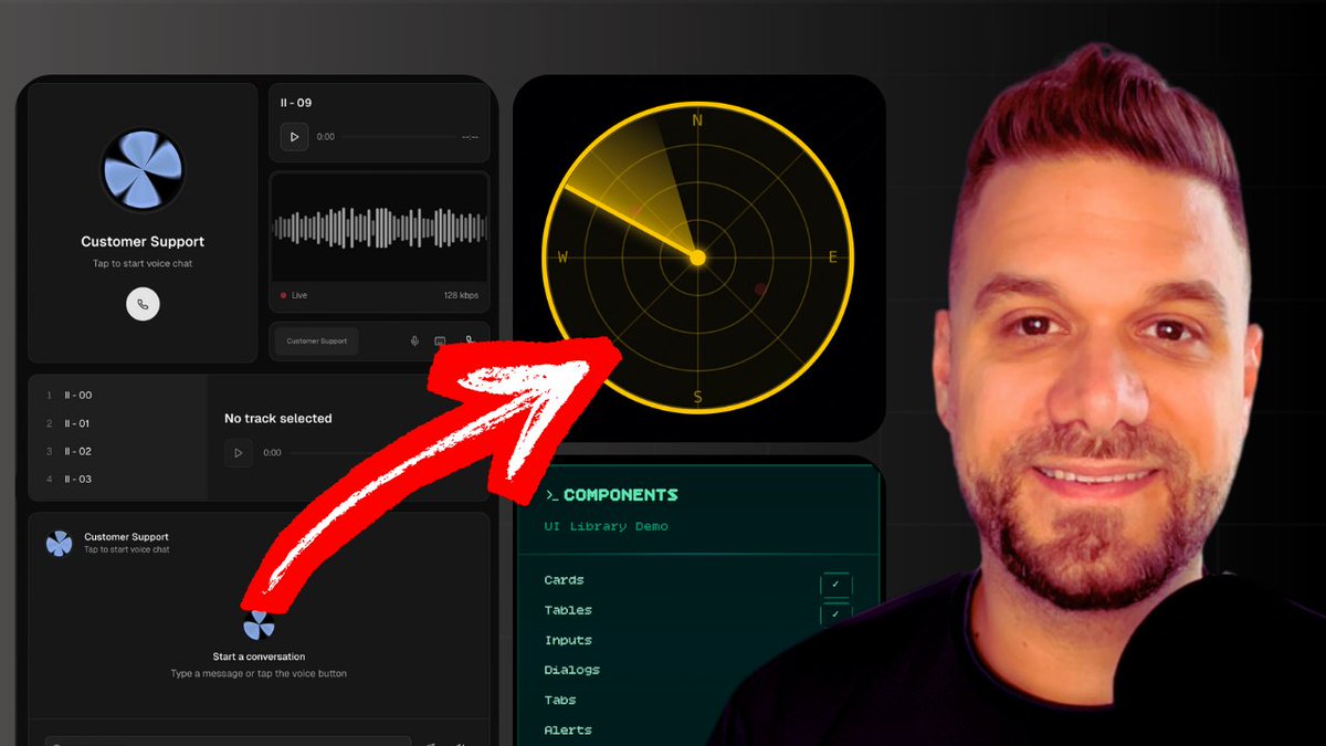 orcdev's tweet photo. I've been collecting a huge list of UI libraries for the last two years.

Here are 5 libs you NEVER knew existed, built on top of @shadcn 🔥

All open source. All free.

👇 Video below https://t.co/INsx8FdoO4