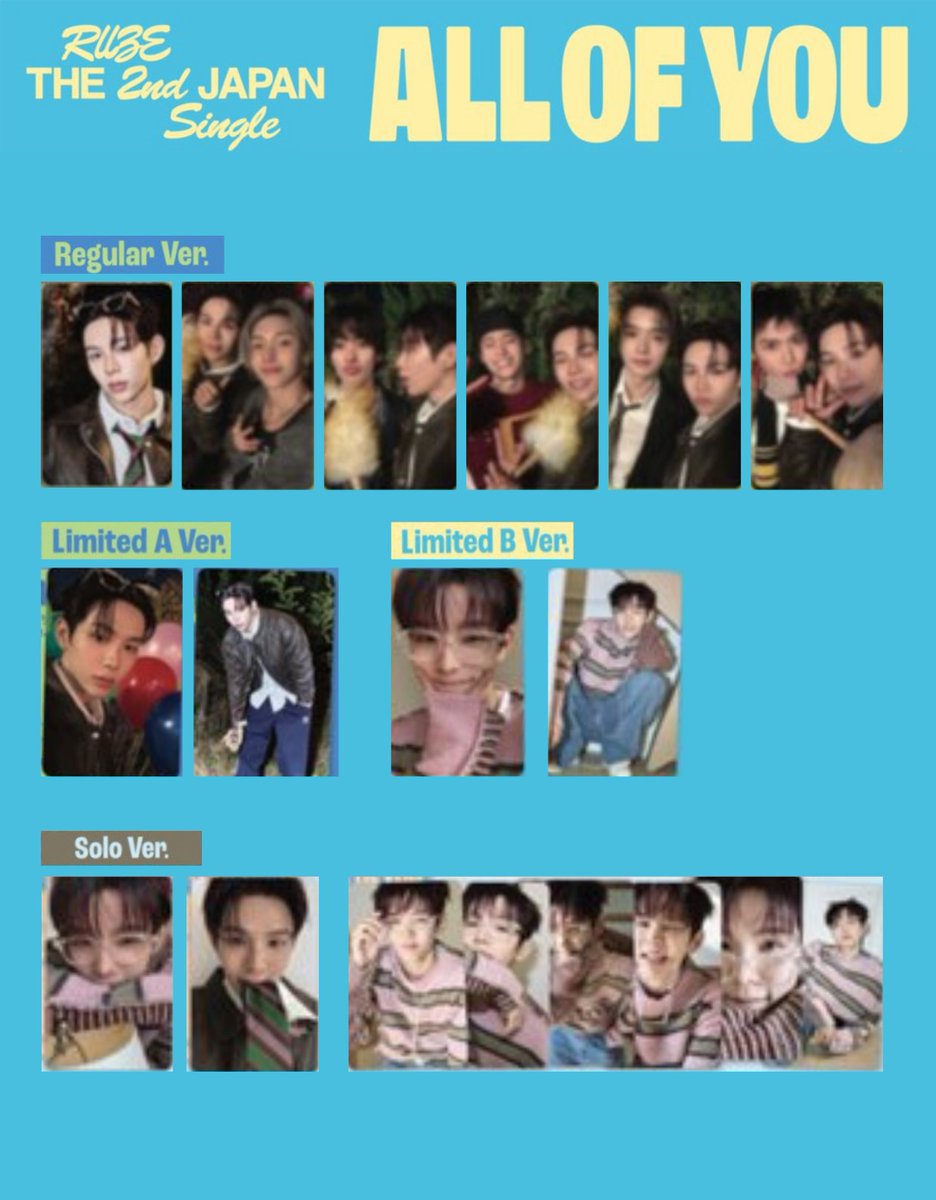 SHOTARO Photocards RIIZE's 2nd Japan Single 'All of You' #RIIZE