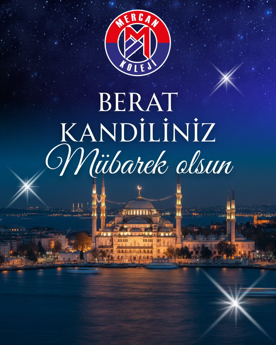 🌙✨ Berat Kandiliniz mübarek olsun.

Bu mübarek gecenin;
kalplerimize huzur,
hayatımıza bereket,
yarınlarımıza umut getirmesini diliyoruz.

Duaların kabul,
niyetlerin hayra vesile olduğu
bir kandil gecesi olsun.

🔴 Mercan Koleji
✨ İyi Eğitim, Güçlü Gelecek.