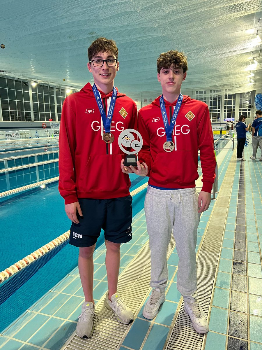 geieg1919's tweet photo. 🥈 EL GEiEG, SUBCAMPIÓ D'ESPANYA PER CLUBS! 🥈
Èxit total al Ct. d'Espanya de llarga distància a Elx: 🥇 Grau Palazón, Campió d'Espanya (Mínima per l'Europeu) 🥉 Alan Mateo, 3r d'Espanya (Rècord del club 1500m 17 anys)
#Natació #GEiEG #Girona #Elx2026 #OrgullGrupista #SomGEiEG https://t.co/Cl2Sfae1Se