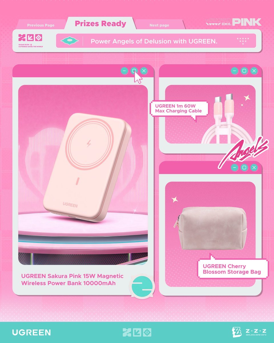 UGREENOfficial's tweet photo. Have a look at UGREEN's pink supporter prizes—giveaway-only items you won't find on our official store. 💗
Don't miss your chance to win.
Join the supporter giveaway here: https://t.co/oCaknm3xfV
#UGREEN #SugarRush #zzzero https://t.co/gXpcmubiww