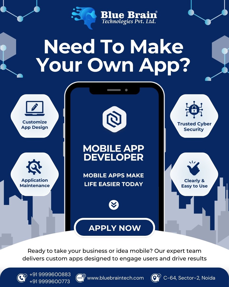 BlueBrainTech's tweet photo. 🚀 Got an App Idea? Let’s Build It! 📱

Blue Brain Technologies Pvt. Ltd. creates secure, user-friendly &amp; scalable mobile apps built for growth.

💡 Custom Design | Strong Security | Smooth UI/UX
Let’s turn your idea into reality! 👉 Apply Now | Call Us

#mobileappdevelopment https://t.co/24BwFL3W3G