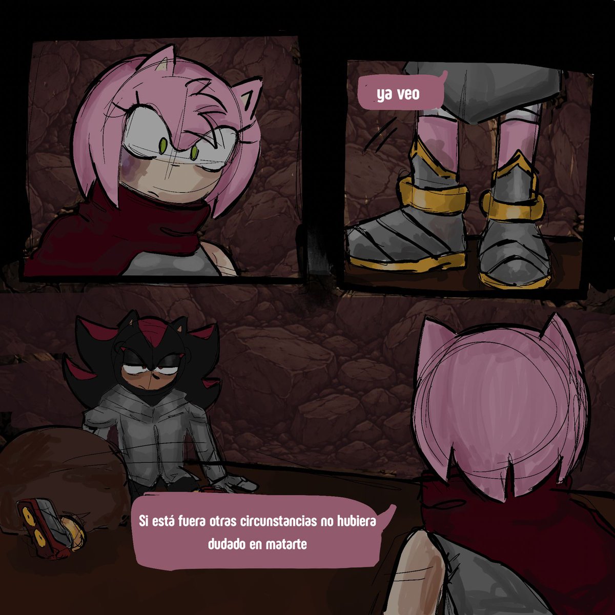 TheShadowFan99's tweet photo. Entre la oscuridad // part 2 (2/2) #shadamy #Amyrose #fanart https://t.co/bN4z12g3M4