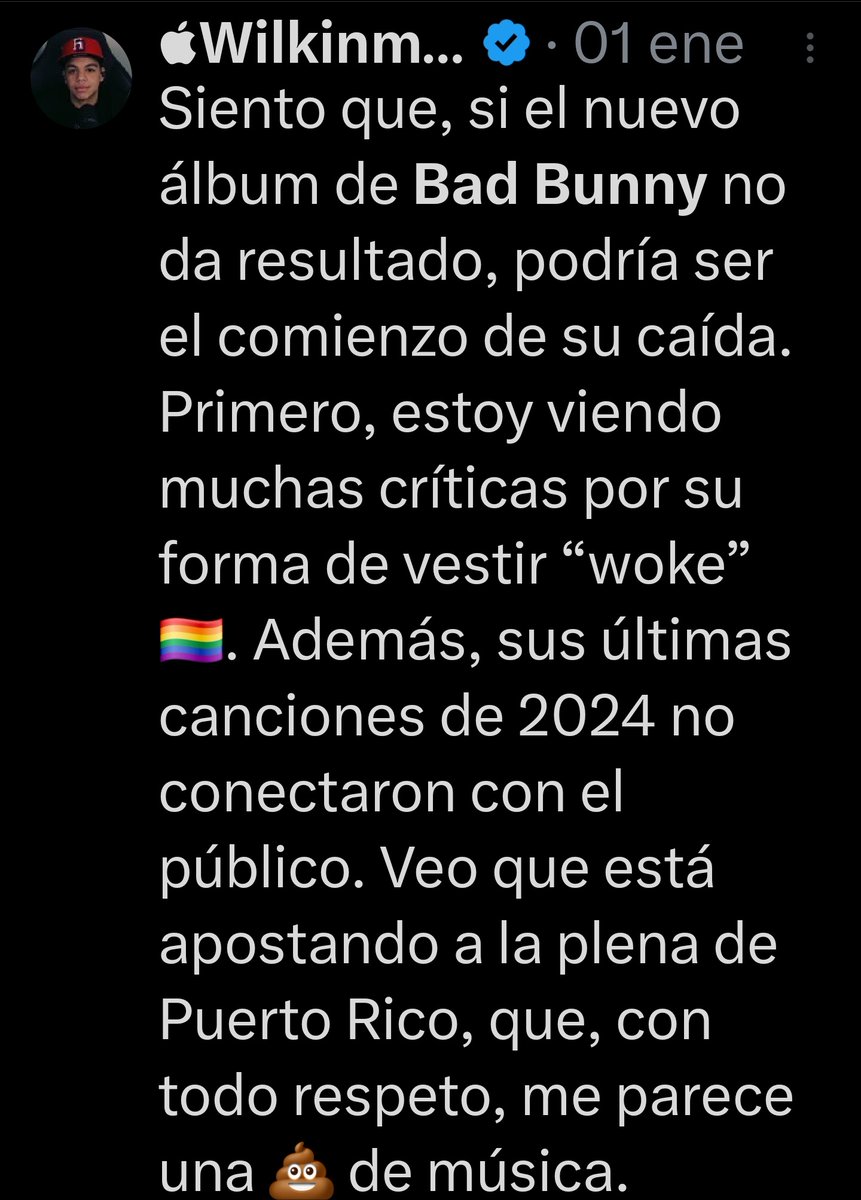 Moluskein's tweet photo. ¡GRACIAS MAMI POR PARIRME EN PUERTO RICO!

Momento cuando @badbunnypr gana el premio de "Álbum del Año" por "Debí Tirar Más Fotos", haciendo historia al convertirse en el primer disco completamente en español que gana ese Grammy americano. 🔥🔥🔥🔥🇵🇷. https://t.co/eawKB3WzNV