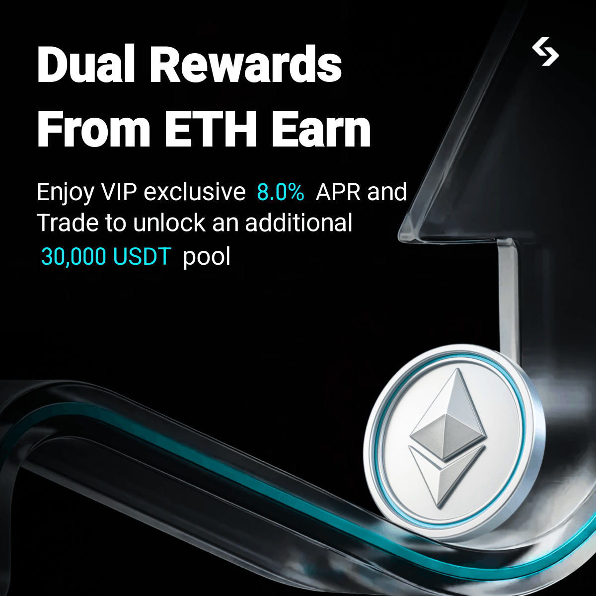 bitget's tweet image. Dual rewards for ETH Earn is here! 🔥

1️⃣ VIP exclusive high-yield Earn product: Enjoy up to 8% APR
2️⃣ Trade to unlock an additional pool of 30,000 USDT

🗓 Feb 2, 10:00 AM – Feb 4, 10:00 AM (UTC)
👉 bitget.com/support/articl…