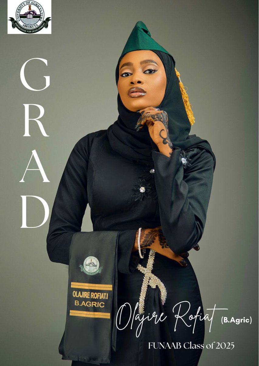 ibukunolajire's tweet photo. Alhamdulillah Rabbil Alamin  Another chapter closed, many ahead.
ND Animal Health and Production Technology,FCAH&amp;PT✅
B.Agric Animal Production and Health ✅ Second Class Upper 🎓
Did it with the best girls one could ever ask for 🥹❤️ Thank you,FUNAAB.
#FUNAAB33rdConvocation https://t.co/aHiyhMOlaj