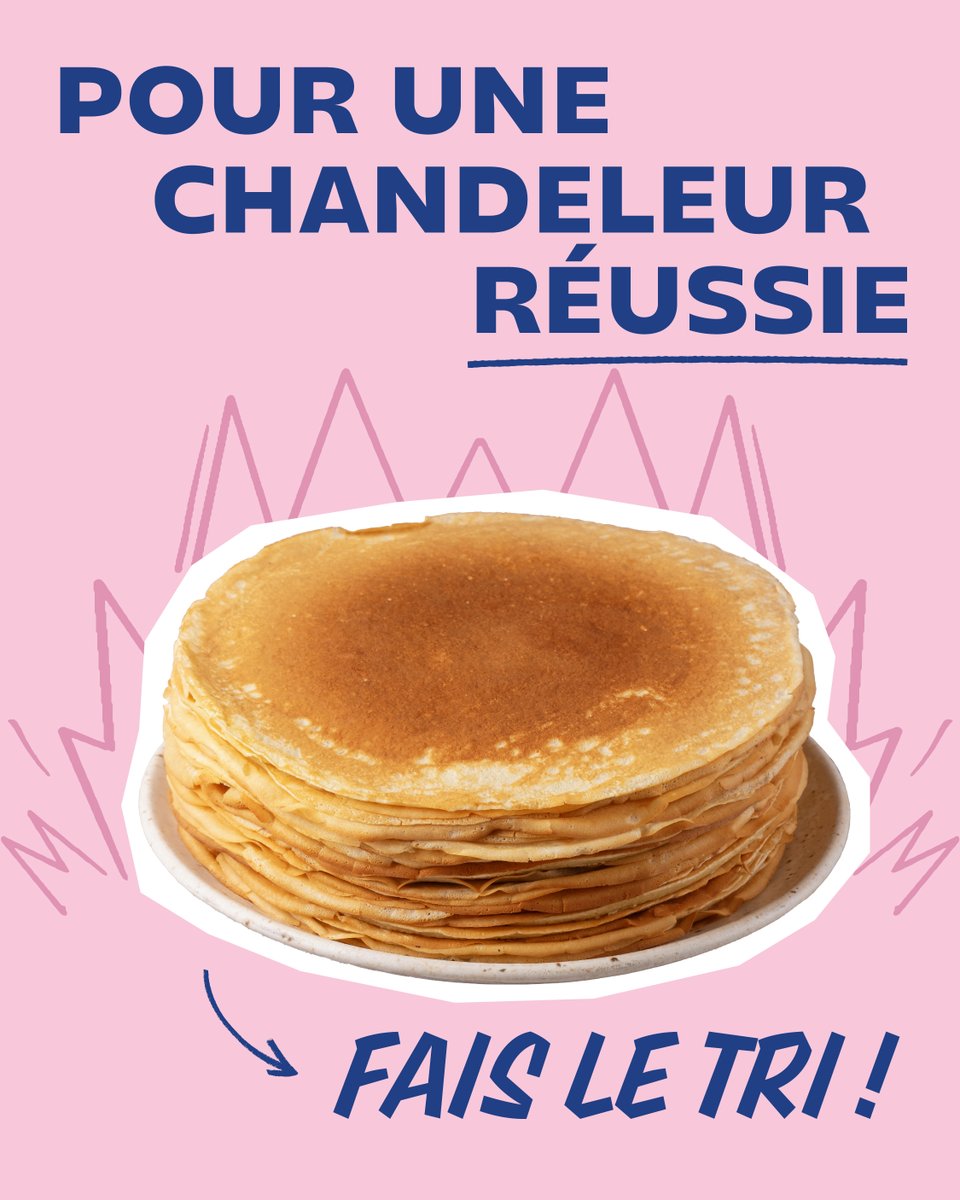 Tri spécial chandeleur !

Boîte d’oeufs en carton ➡ bac jaune / compost 
Coquilles d’oeufs ➡ compost
Brique de lait ➡ bac jaune
Emballage plastique ou aluminium du beurre ➡ bac gris 
Bocal de confiture ➡ colonne verte 

De bonnes crêpes, un bon tri, une Chandeleur réussie 🥞