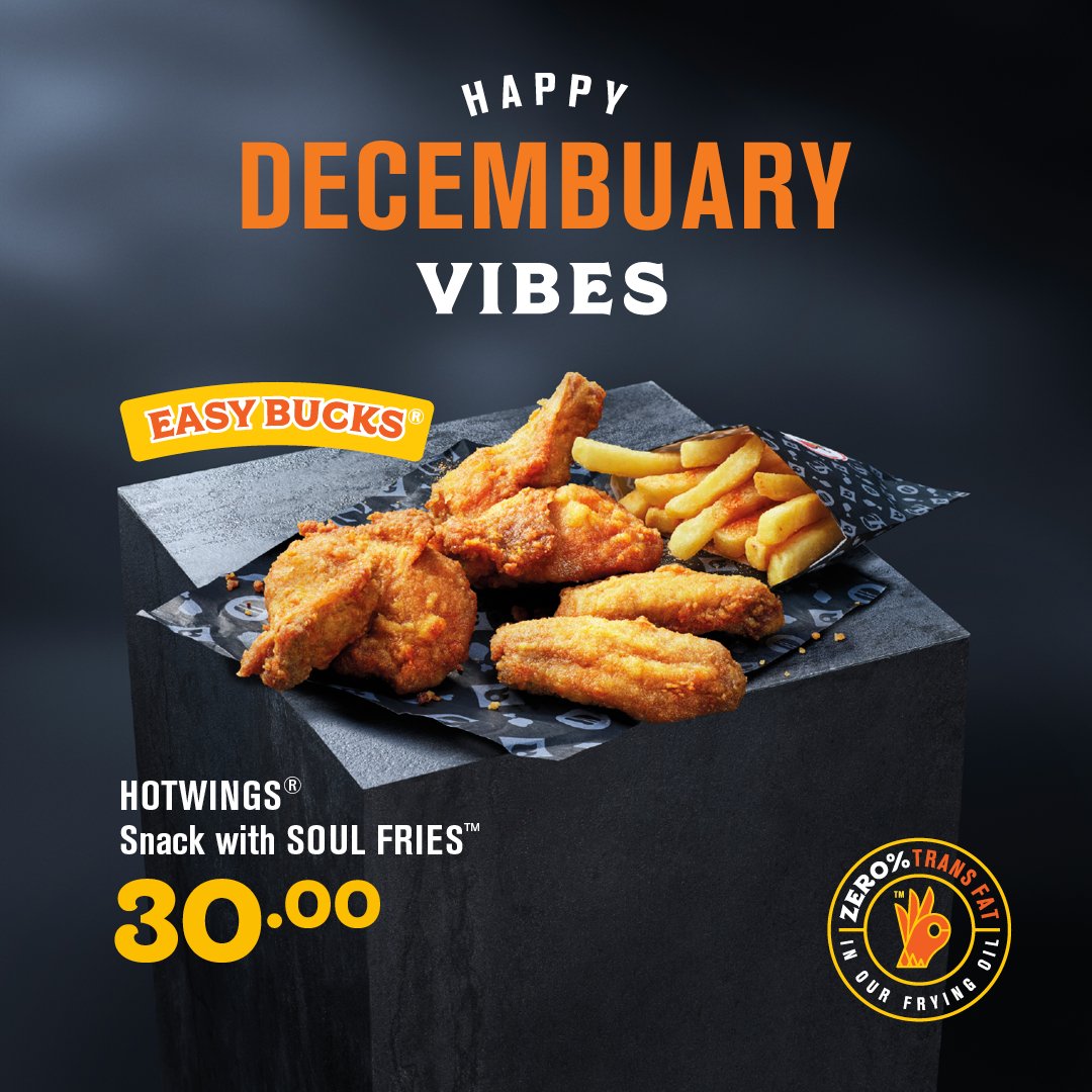 Even in the longest month of the year you can treat yourself with an Easy Bucks Popcorn Chicken Shaker. Happy Decembuary.