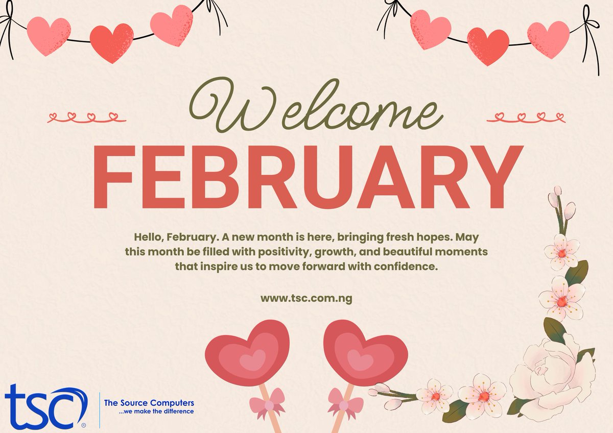 ✨ Hello February!

New month, new opportunities to grow and serve better. Wishing everyone a productive and successful month ahead.

#HelloFebruary #NewMonth #FreshStart