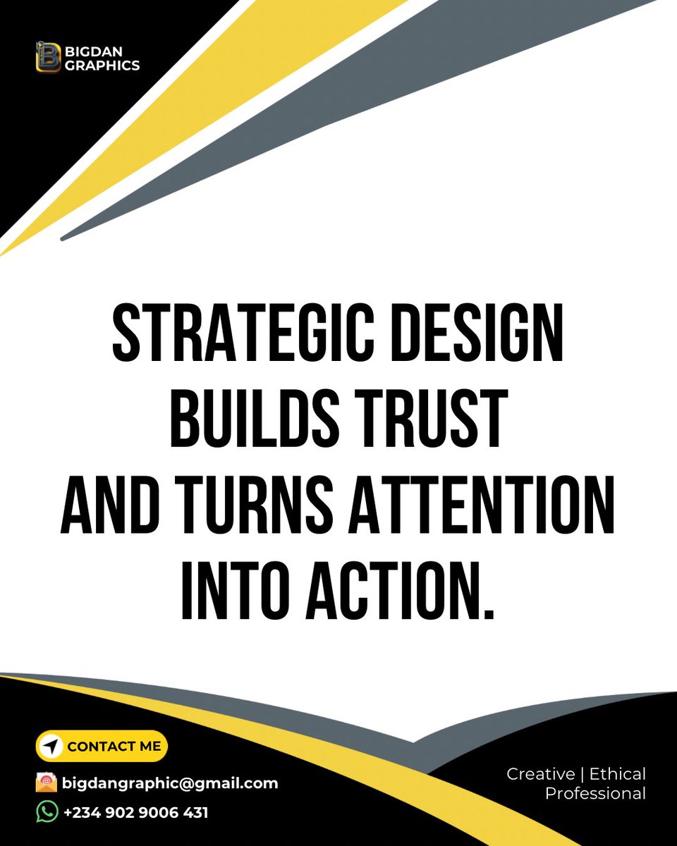 bigdangraphic's tweet photo. Strategic design builds trust.āØTrust turns attention into action.
Your brand deserves intention.
#bigdangraphics #graphicdesign #brandidentity #ineeddesign https://t.co/1dyKbHHzlg