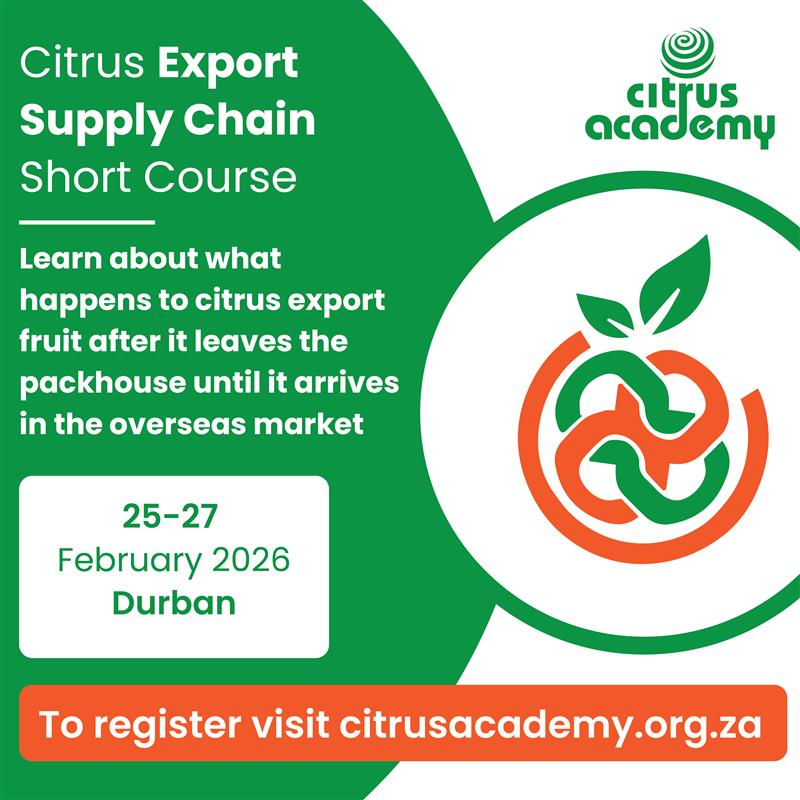Citrus Academy short courses are a great way to familiarise yourself with the citrus value chain.
Learn about best practices to ensure that fruit reaches international markets in optimal condition.
For more information, visit our website.
bit.ly/3O1EpsC
#GoTeamCitrus