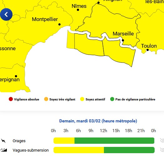 Image de Préfet de la région Provence-Alpes-Côte d'Azur - #METEO13 |⚠️ Le département des #BouchesduRhone est placé en #vigilancejaune🟡 #vagueSubmersion 🌊à 