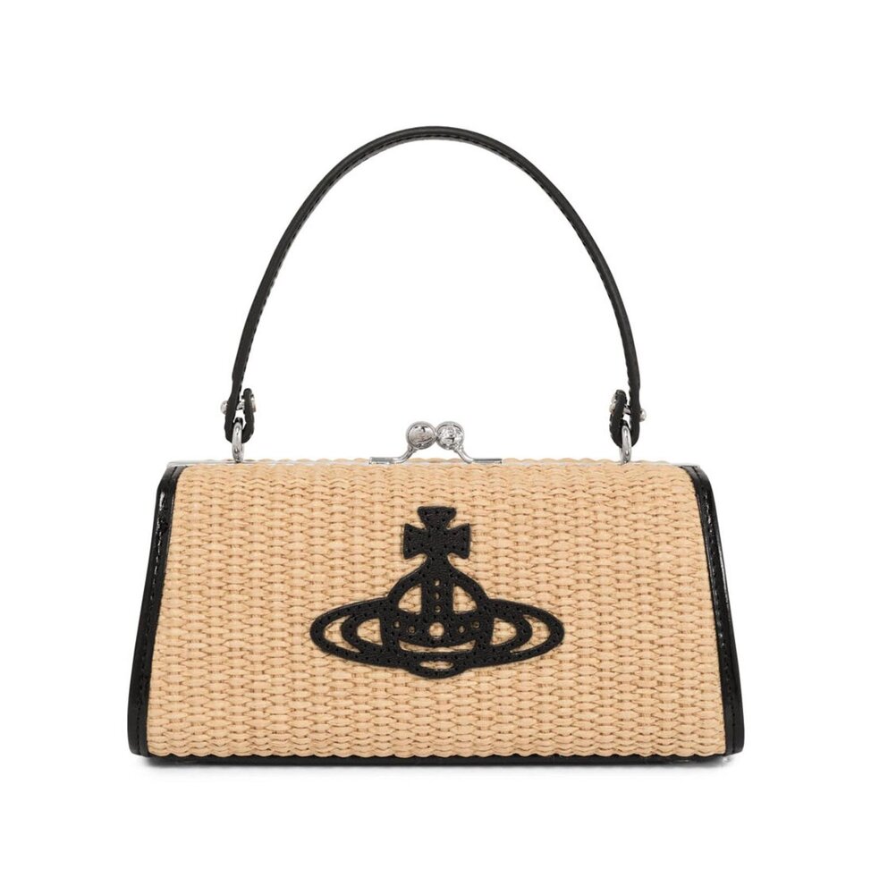 ヴィヴィアン・ウエストウッドの“ラフィア編み込み”バッグ、ブラック