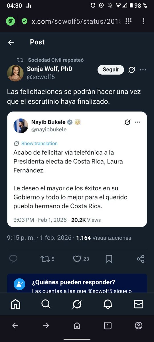 y esta vieja metida <a href="/scwolf5/">Sonja Wolf</a> que le importa a que hora la felicita... si esta loca no es de CR