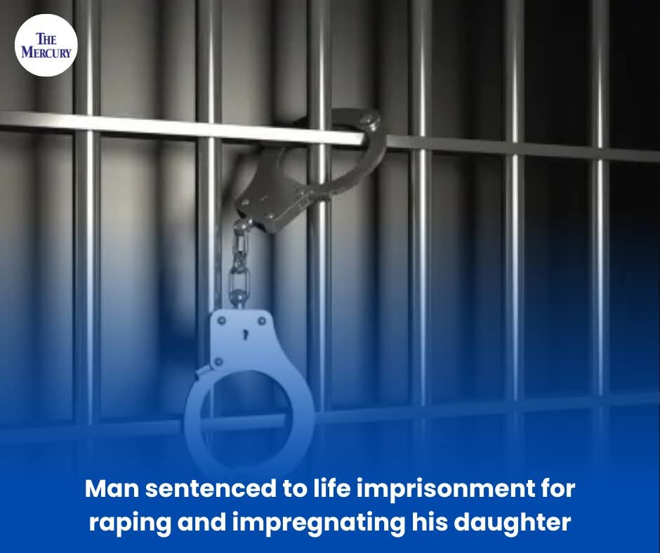 TheMercurySA's tweet image. A man has been sentenced to life imprisonment after being convicted of raping and impregnating his daughter, highlighting the severity of such crimes. 

Read more here: themercury.co.za/news/crime-and… 

#JusticeServed #LifeImprisonment #EndSexualAbuse