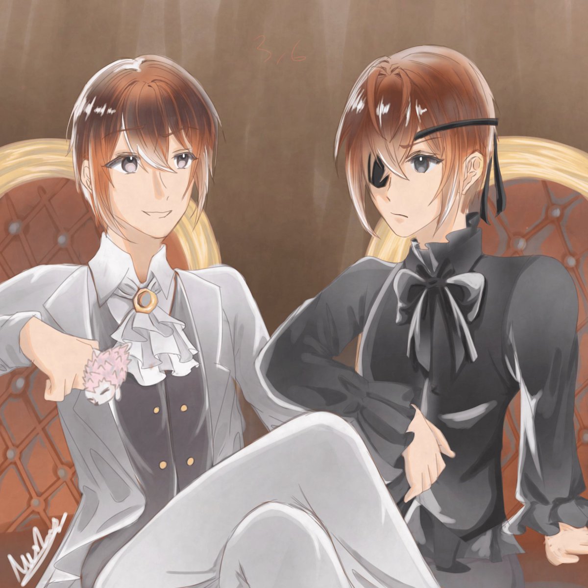 nuezuru09's tweet photo. RiddleKasa as Phantomhive twins AU
#あんスタFA #twstファンアート https://t.co/yYVOnsg21F