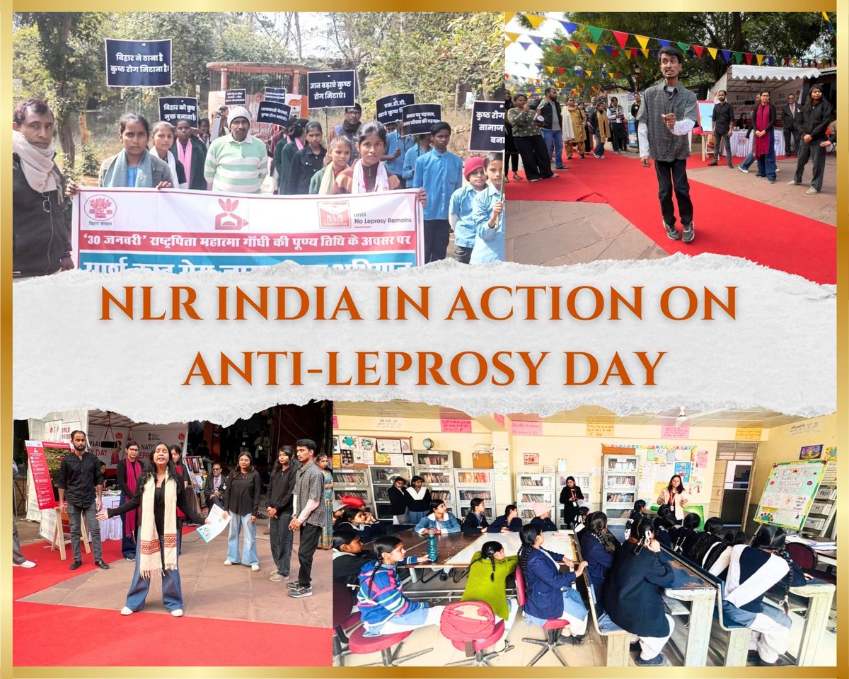 NLRIF_'s tweet photo. On the occasion of Anti-Leprosy Day, NLR India actively engaged communities across multiple states to spread awareness and break the stigma around leprosy.
In Delhi, NLR India, in collaboration with the Delhi School of Social Work, organised a skit, poetry recitation. https://t.co/a9qeJPrFRd