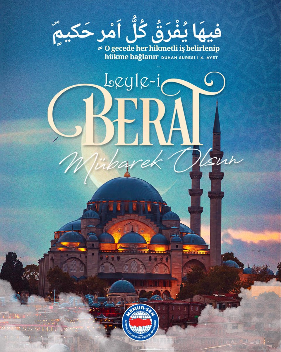 Berat Gecesinin İslam aleminin birlik ve beraberliğine,  barış ve huzuruna, Gazze ve Filistin'in kurtuluşuna vesile olmasını diliyorum.

#beratkandili 
#Berat 
#BeratKandilimizMübarekOlsun