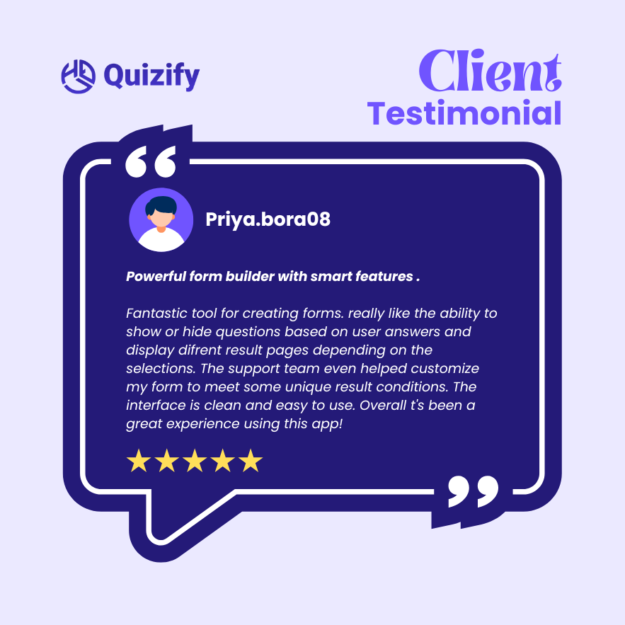 Quizifyio's tweet photo. Great tools + great support = great results 🙌
Quizify for powerful features, a clean interface, and a support team that truly listens and helps customize.
We’ve got your back 💙

#Quizify #CustomerSupport #SaaSReviews #BusinessTools #CustomerTestimonial #DigitalGrowth https://t.co/KFiDBasaan