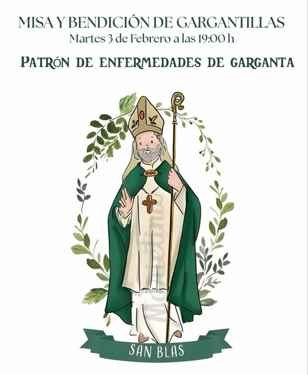 #CARTELERIA 🖼️|

   Os presentamos los actos en la <a href="/DiocesisGetafe/">Diócesis de Getafe</a>, por la festividad de #SanBlas. 
#Villamanta #CubasdelaSagra #HumanesDeMadrid #VilladelPrado

#ConsejoDiocesanoGetafe