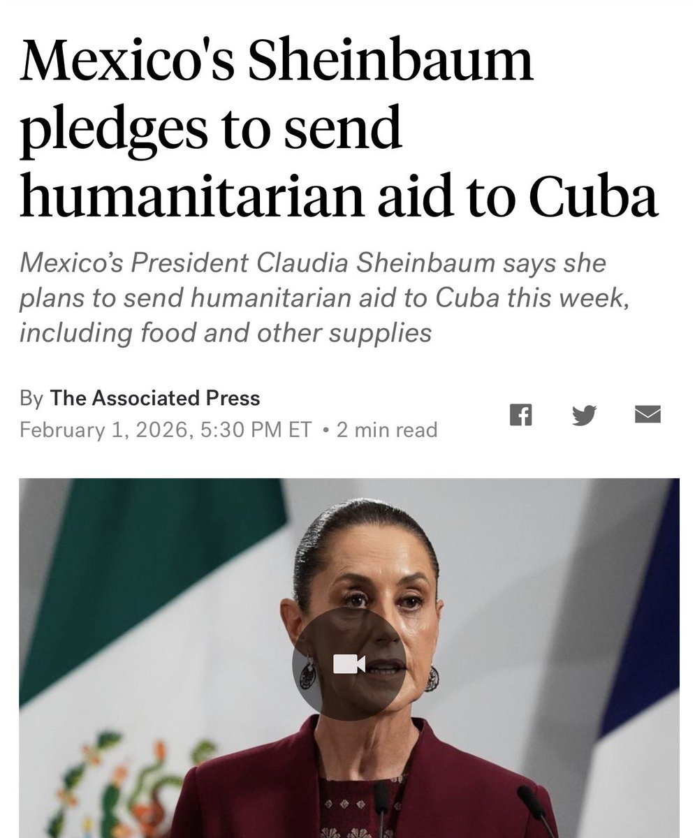 🚨#SOSCuba Desde el Congreso de Estados Unidos, no entendemos el afán de la Presidente Sheinbaum de seguir socavando la política de nuestro país.

No entendemos el afán de seguir ayudando a la dictadura asesina y cruel que pisotea al pueblo de #Cuba.