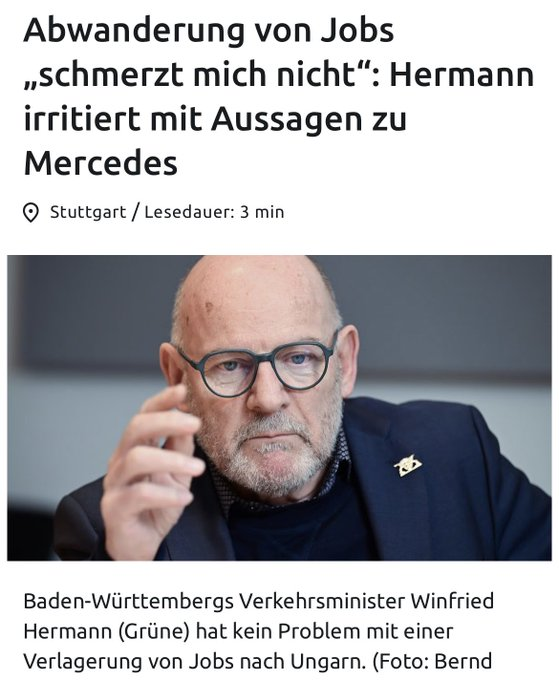 Gert_Woellmann's tweet image. Erst wenn der letzte Industriearbeitsplatz verlagert, das letzte Unternehmen liquidiert, der letzte Selbständige aufgegeben hat, werdet ihr merken, dass man vom öffentlichen Dienst nicht leben kann.
