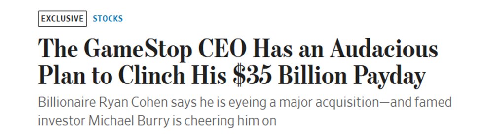 cvpayne's tweet image. Gamestop Development

I'm not going to interview Ryan Cohen today.   Ryan is working on something monumental, and he would not be able to say much. We both agreed that "I cannot answer that on advice of counsel" is the last thing anyone wants to hear.  I'm on pins and needles…