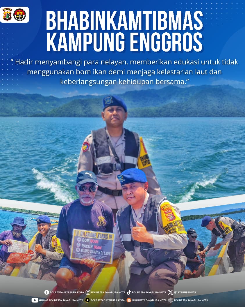 JayapuraKota's tweet image. Bhabinkamtibmas mengajak para nelayan untuk peduli terhadap alam dengan cara memancing tidak menggunakan bom ikan.

#polriuntukmasyarakat
#presisi