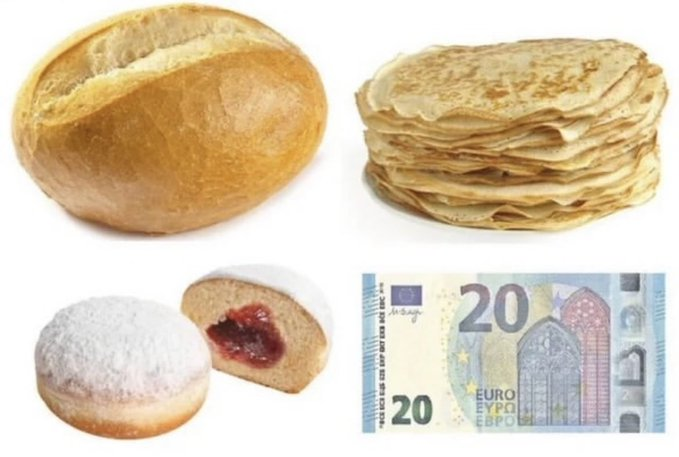 Brötchen, Pfannkuchen, Berliner, Zwanni