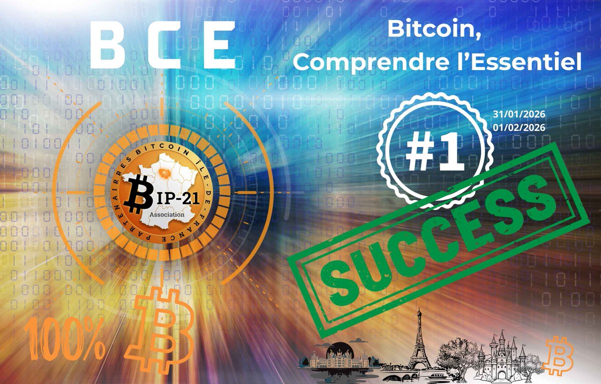 👉Notez cette prochaine date pour BCE le 06 ET 07 JUIN 2026
📌Merci à toutes et à tous d’être venus soutenir #Bitcoin, ou le découvrir , durant nos deux journées de conférence à Paris. 
La qualité de l’ensemble des intervenants a fait de BCE bce-bip21.fr, organisé par