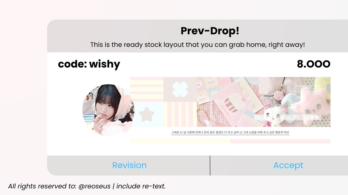 reoseus's tweet image. help repost, thank you! ♥︎ #zonauang

for special 2.2, aku mau disc ready stock layout ini! hanya berlaku sampai 23.00 malam ini yaa, besok sudah normal lagi. pricinya jadi 5K - 7K. detailed check on alt. ♥︎