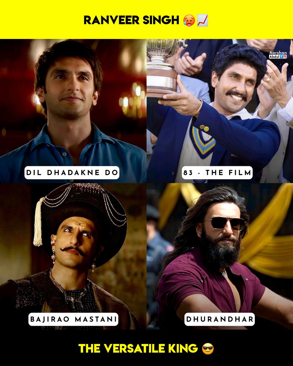 AarshanAbdul's tweet image. Ranveer Singh, The Versatile King 

#Ranveer #Ranbir #RanveerSingh #HVinoth #Dhurandhar