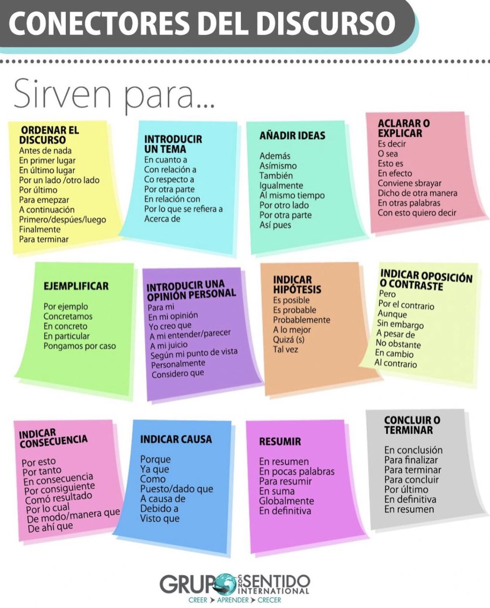 maurodriguezt's tweet photo. 🚦⏰🚦Y SEGUIMOS HOY LUNES CON MÁS CONECTORES PARA REDACTAR Y ELABORAR DISCURSOS: https://t.co/EqLVrR7PTj