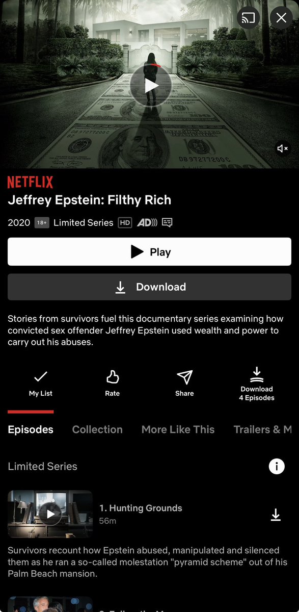 Lagi rame Jeffrey Epstein, ternyata Netflix ngeluarin dokumenternya di tahun 2020.
Yang penasaran, bisa coba nonton nih.