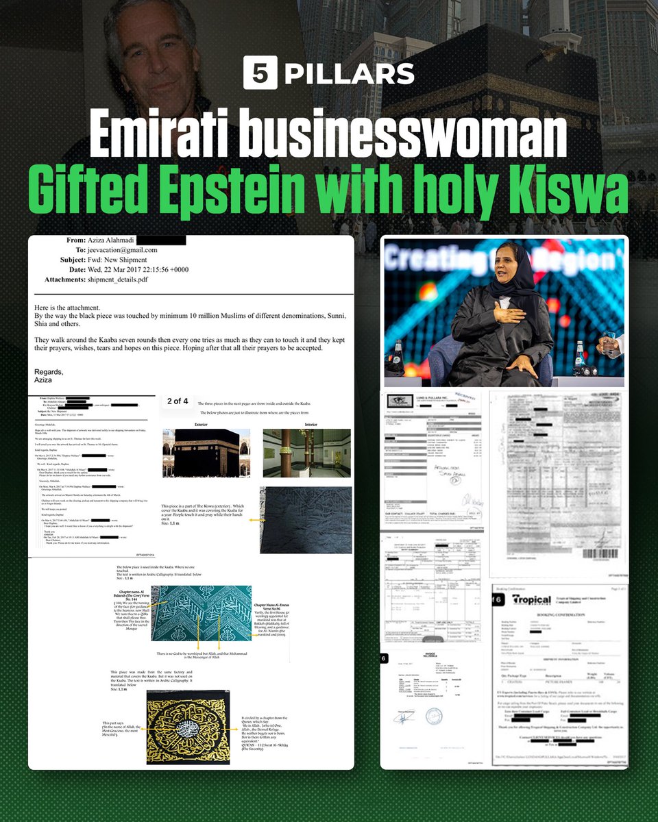 DillyHussain88's tweet photo. Sultan Ahmed bin Sulayem, CEO of the UAE’s Dubai Ports World writing to Jeffry Epstein: 

“A friend of mine went to the mosque in Saudi. He said with all these terrorists frankly you can't tell whether the guy standing next to you is just scratching his balls or fiddling with the detonator button!!!”

The Epstein files have revealed that:

- The UAE plotted and planned with Israel for the blockade of Qatar.

- The UAE possibly setup MBS over the Kashogji murder.

- An Emirati businesswoman gifted the kiswa of the Holy Kaaba to Epstein.

- An Emirati businessman mocked Saudi Muslims praying in a mosque as terrorists. 

- Very likely that an Emirati Sheikh offered his virgin daughter to Trump in Israel. 

But yeah, Muslim Brotherhood bla bla bla.