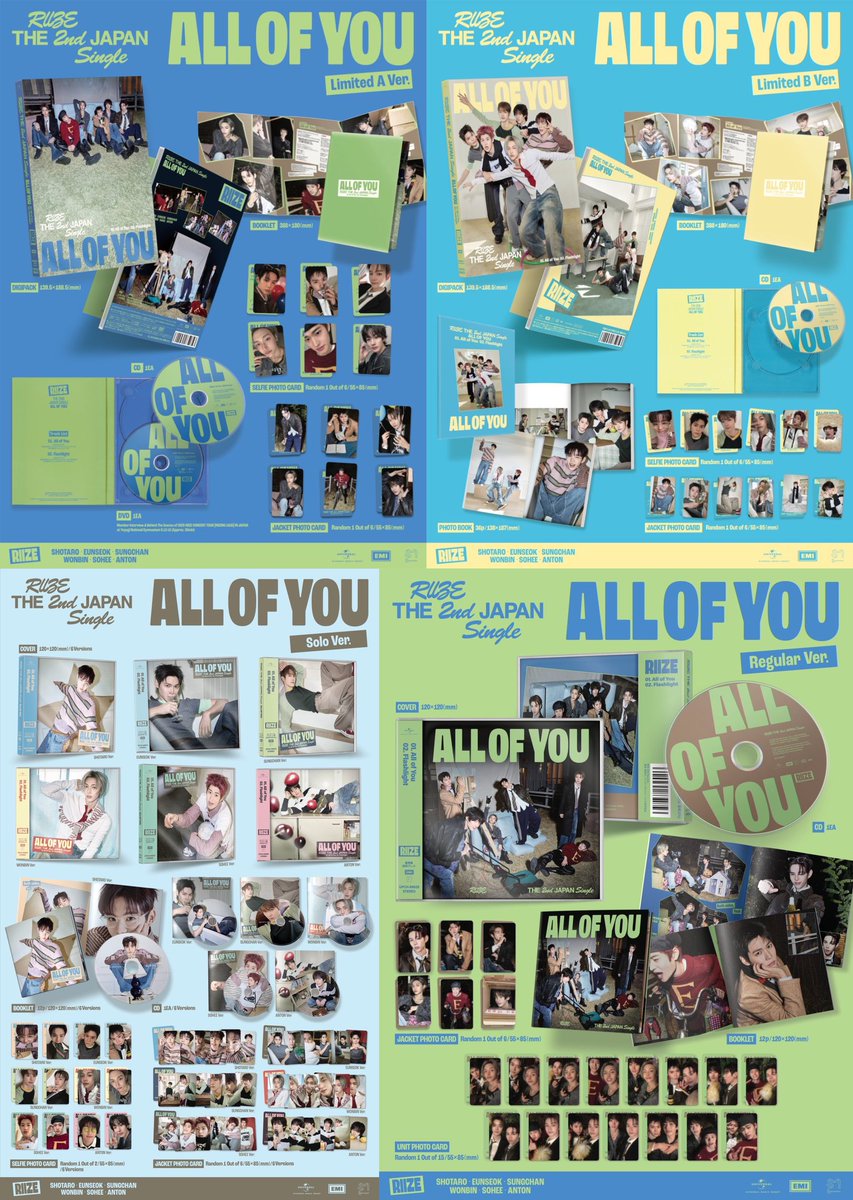 RIIZE The 2nd Japan Single 『All of You』 2月18日カムバ🧡 全4形態9