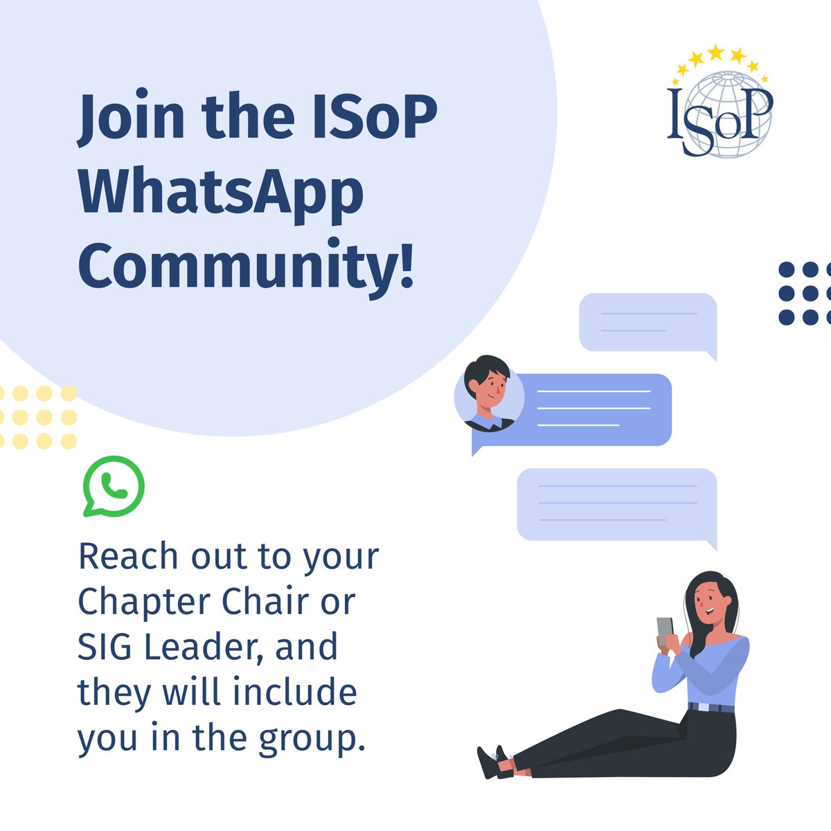 ISoPonline's tweet photo. 📱 Join the ISoP WhatsApp Community!

Want to be included?

Ask your Chapter or SIG Leader to add you.
Stay connected, informed, and engaged with colleagues worldwide.

#ISoPOnline #ISoPCommunity #Pharmacovigilance #DrugSafety https://t.co/TchFwCZ4qK