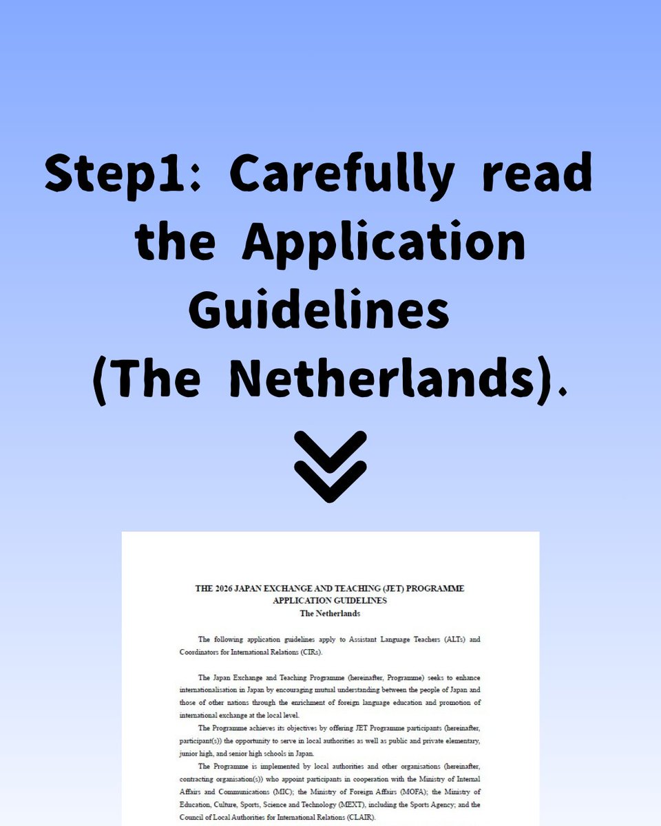 EmbassyJapanNL's tweet image. If you have any questions about JET Applications, please follow these 2 steps:
Step1: Carefully read the Application Guidelines👉 nl.emb-japan.go.jp/itpr_en/c_jet.…
Step2: Check the FAQ👉jetprogramme.org/en/faq01/
You may find the answers there.
Application deadline: Mar. 4.
#JET #Application