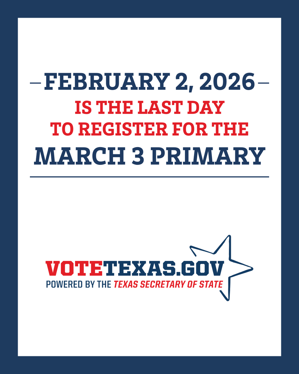 Today is the last day to register in time to vote for the upcoming ...