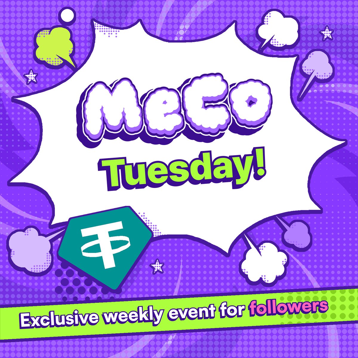 Taco Tuesday is over…  It's MeCo Tuesday!
Predict &amp; Win: 200 USDT giveaway for our followers every Tuesday for 5 weeks.

Round 1:
Will $BTC be within the $70,000 - $80,000 range on Feb 4, 00:00 UTC? (Based on CoinMarketCap price)

How to Participate
1️⃣ Follow + Like
2️⃣ Quote