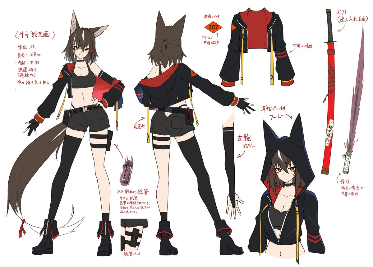 うちの子設定画
サキver2の分 