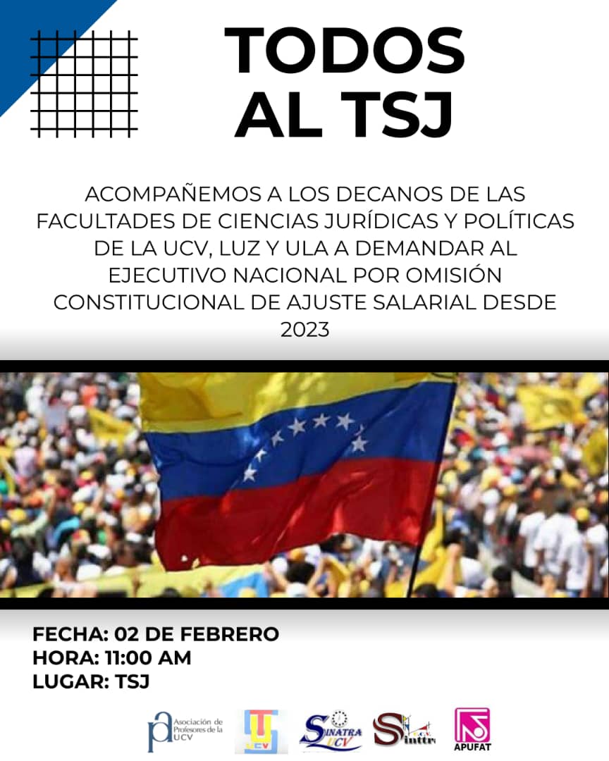 cnpven's tweet image. #2Feb El #CNP @ReporteYa se solidariza con recurso ante el #TSJ  de los Decanos #Derecho de las  #Universidades #UCV #ULA #LUZ y @APUCV para demandar #SalariosDignos y cumplimiento Trat Int #OIT Carta Magna  Ley Org #Trabajo en #Venezuela #TodosAlTsj