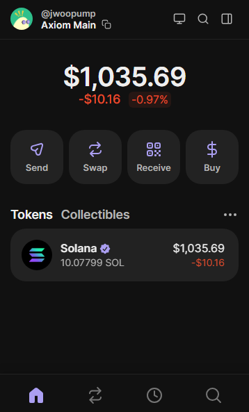 CHALLANGE WALLET

+7 sol (DAY 2) 

1 sol - 350 sol
WALLET:
AiaNaeDhzM72ToRxoX61pY736qf436R87dy8aDQT2HbE